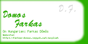 domos farkas business card